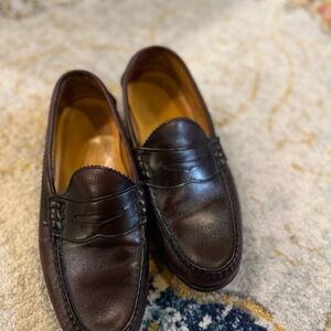 Men's Allen Edmonds Sz 8 Brown Leather Loafers